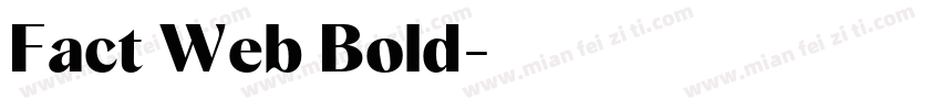 Fact Web Bold字体转换